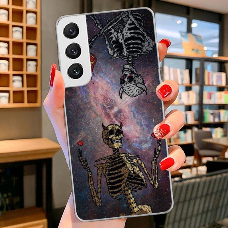 Anatomy Skeleton Heart Lovey Kiss Cover Phone Case For Samsung Galaxy S26 S25 Edge S24 Ultra S23 S22 Plus S21 S20 FE Soft Fundas