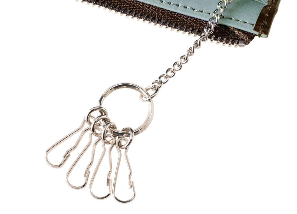 Cypris Pocket Compact Bridle Leather Smart Day Gift for Chocolate x Light 1634 Wallet-BR All-in Wallet, Wallet, Father's Men, Boyfriend, Blue,