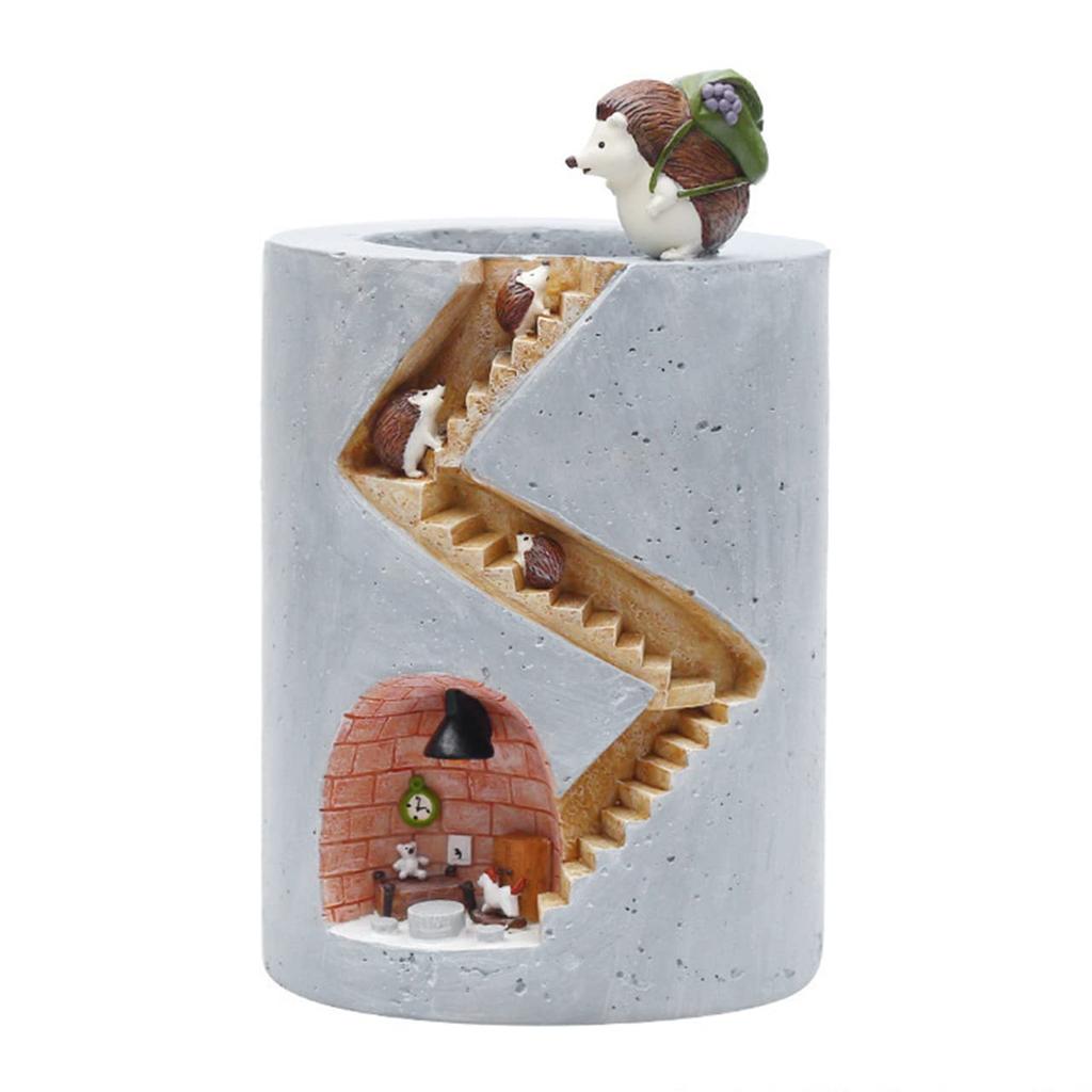 Flower Pot Planter Cute Animal Flower Pot Cultivation Mini Succulent Houseplant Succulent Flower Herb Cactus Gardening Vase Stylish Planter [Queen-b]