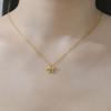 Teamer Bowknot Pendant Necklace Gold Color Stainless Steel Sweet Choker For Woman Girls Trendy Jewelry Gift New In Wholesale
