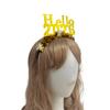 Sparkling New Year Headband Hello 2026 Glitters Hairhoop For Holiday Celebration Parties Carnivals Costume Accessories