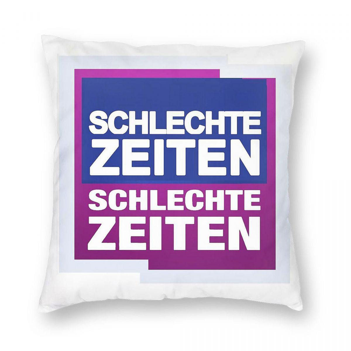 Gute Zeiten Schlechte Zeiten Square Pillowcase Polyester Linen Velvet Creative Zip Decor Sofa Cushion Cover Wholesale 30x30cm