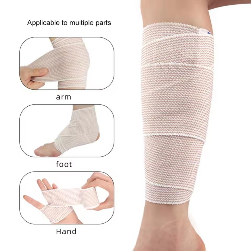 Striped Elastic Bandage Wrap Compression Bandage Fixed Strap Breathable Binding Band Wrapping Elastic Band For Sports Protection