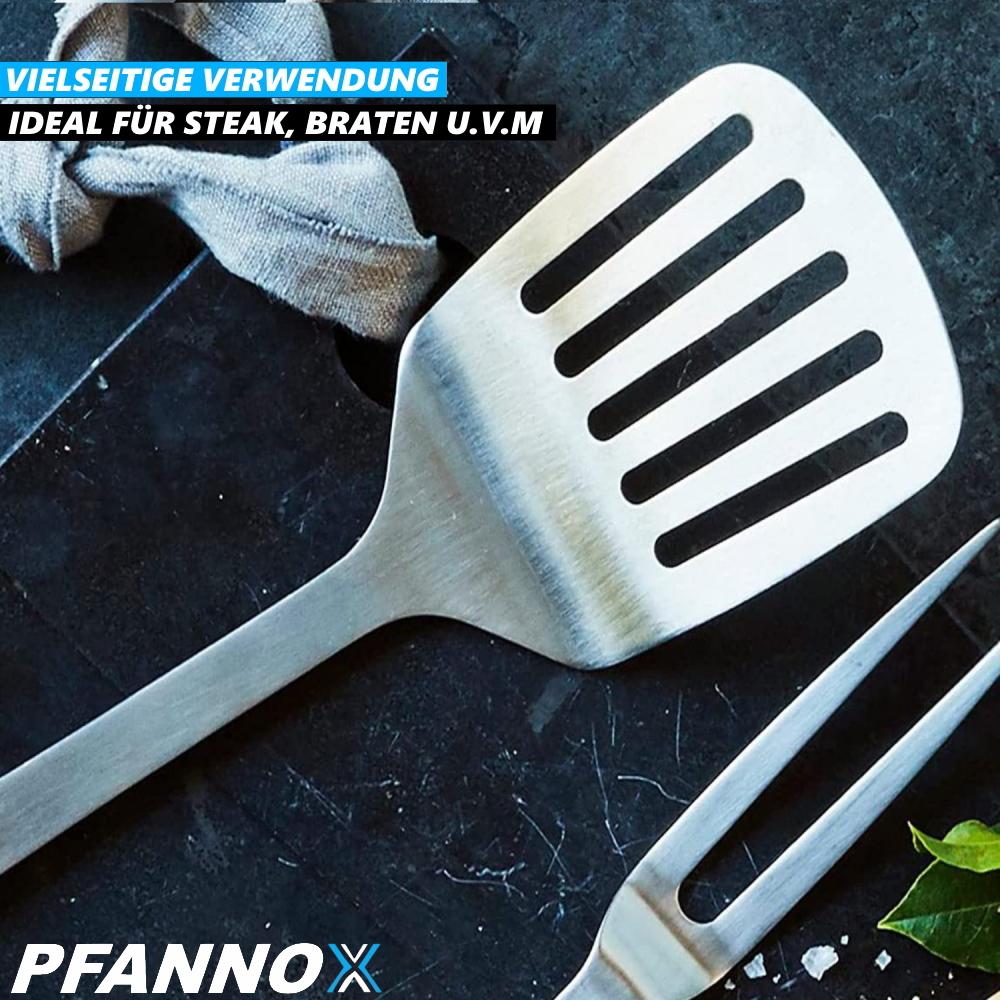 PFANNOX Pfannenwender Edelstahl Pfannenschaufel Fleischwender Küchenhelfer