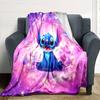 Sparkle Heart Stitch Flannel Blanket Super Soft Warm Cozy Blanket for Sofa Bed Office Travel All‑Season Home Decor Gift