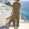 Two Piece Sets For Women Casual Short Sleeve Shirts And Short Pants