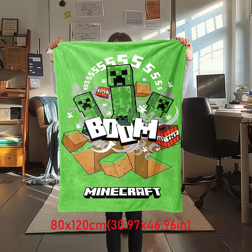 Classic Entertainment Sandbox Xbox Games Minecraft  blanket, home warming, four season bed decoration, sofa cover, flannel throwing blanket K2