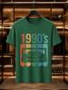 2026 New 100 Cotton Tshirt Vintage Rainbow 1990s Cassette Tape Distressed Print Retro Casual Short Sleeve