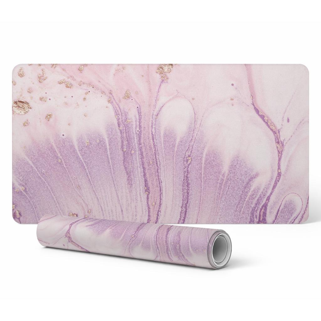 Gaming Mousepad with Marble Floral Pattern for Desk 120X60 Cm