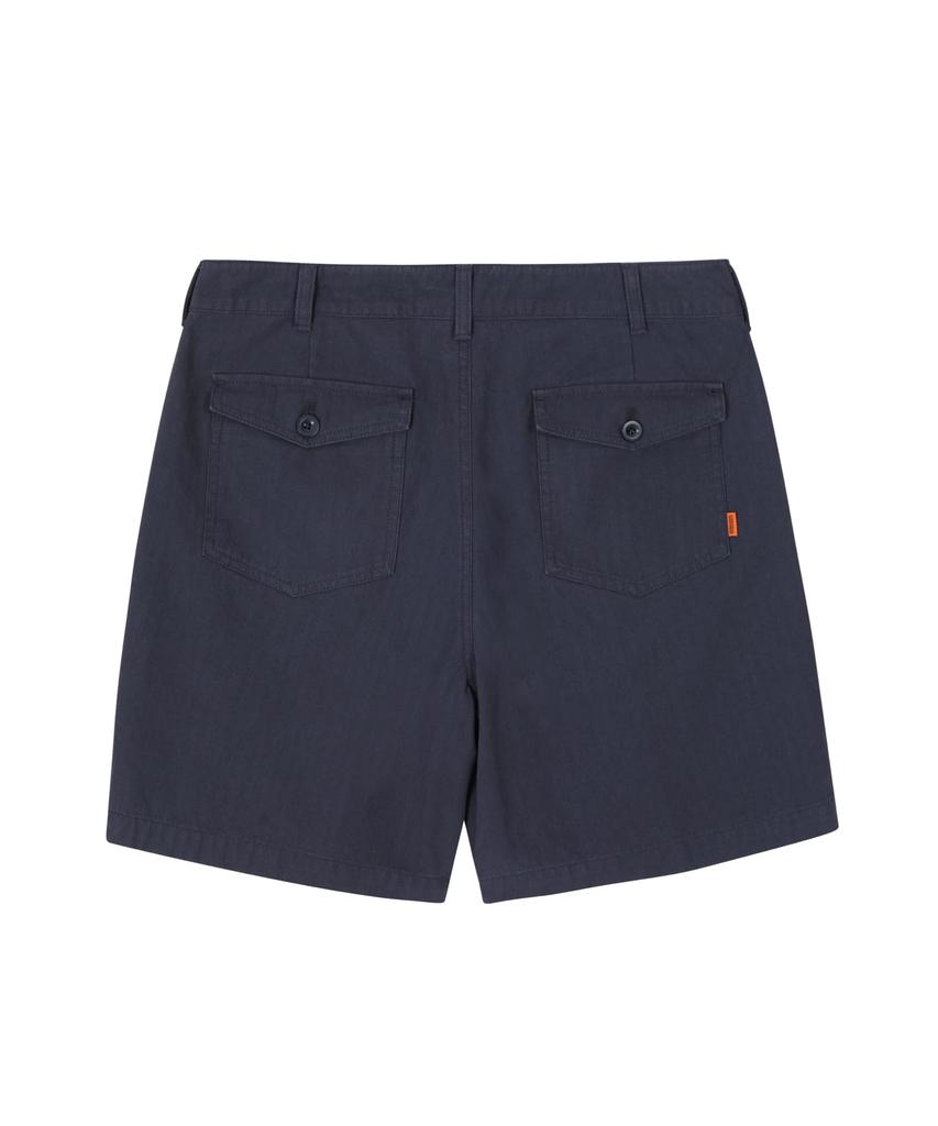 Yunibeosyeolobeolol Herringbone Shorts Navy