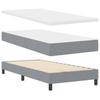 Boxspring Bed with LED Light Strips Light Gray 80 x 200 cm Fabric
