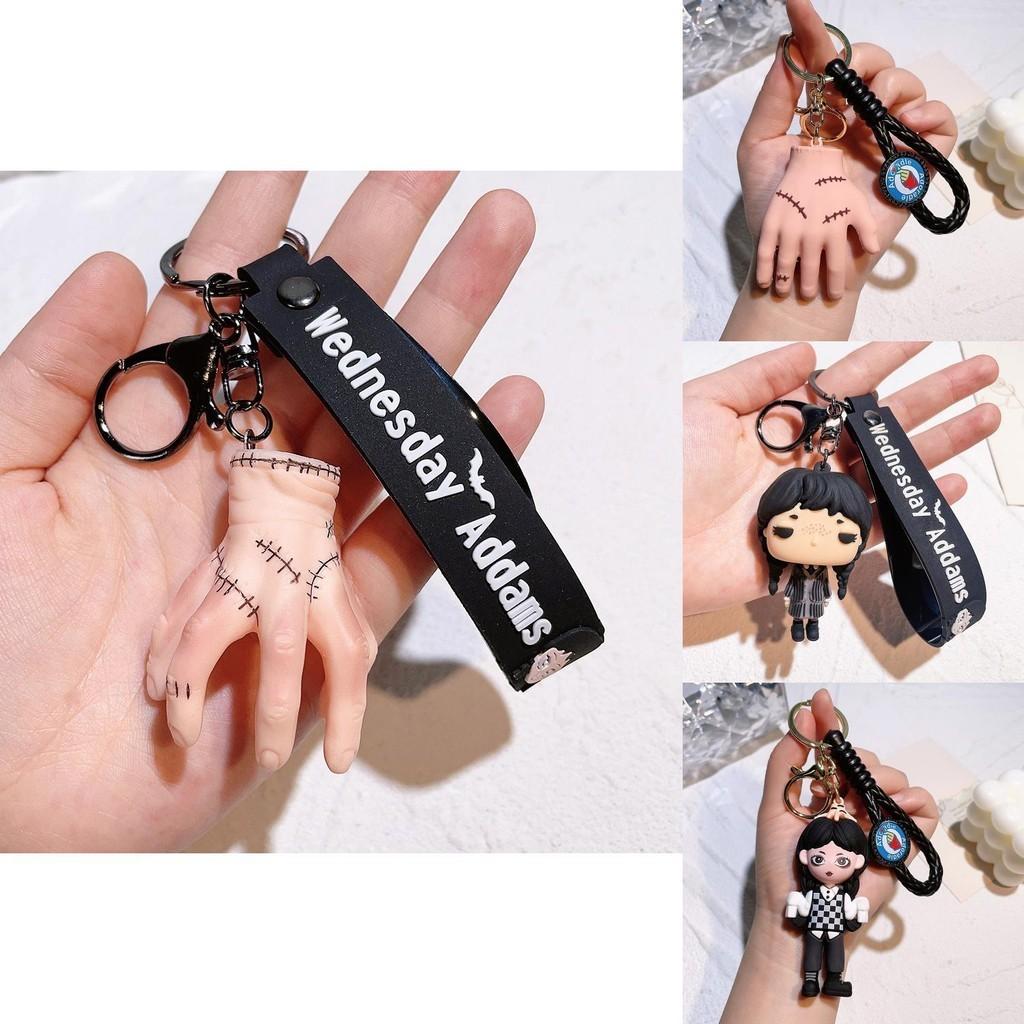 Adorable 3d Silicone Keychain Wednesday Addams Family Doll For Kids And Adults