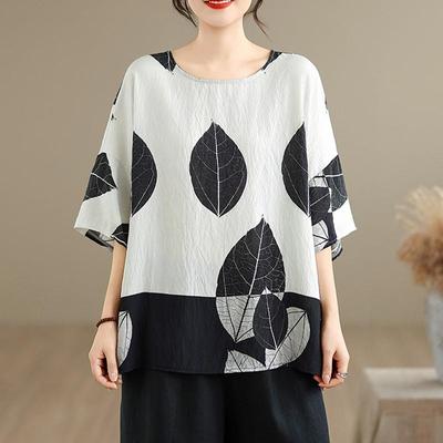 Kurzarm Oversized Baumwolle Vintage Lässig Locker T-Shirt Tops Damen Sommer T-Shirt