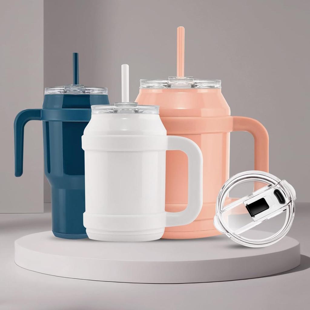Water bottle replacement lid for 50oz 40oz reduced cups 32oz cups with straw direct drinking 10x9.4x3.1cm 100 grams Clear