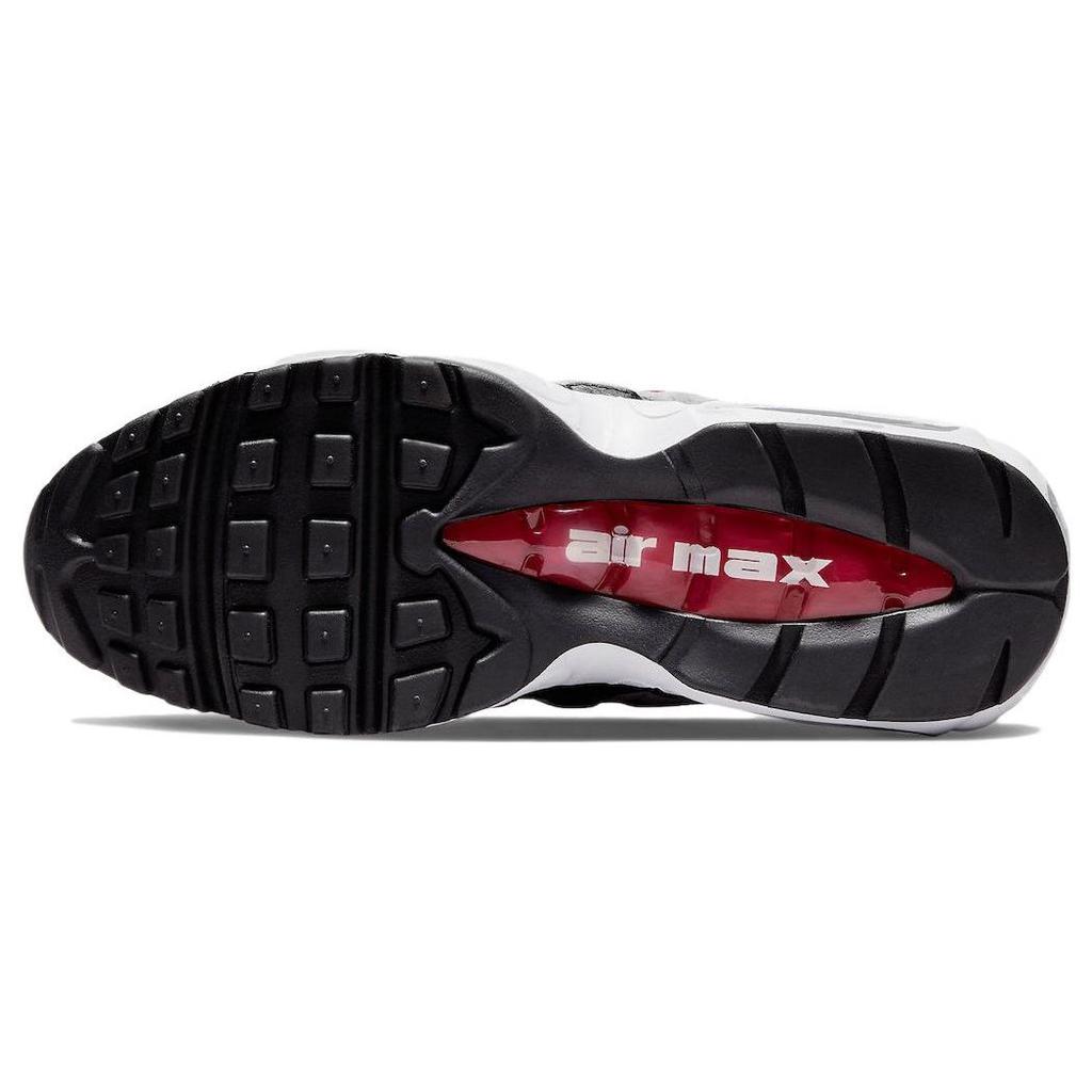 Nike Air Max 95 White Varsity Red Men Sneakers Black Particle-Grey DQ3430-001