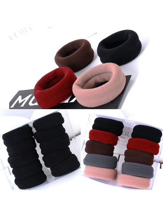 Thick Wide Elastic Hair Tie for High Ponytails and Updos - Seamless, High Elasticity Hair Ring