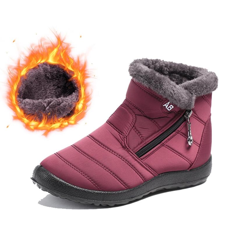 35-43 Plus Size Women Boots Ankle Boots For Women Waterproof Upper Pu Sole Non-Slip Lightweight Keep Warm Winter Snow Boots