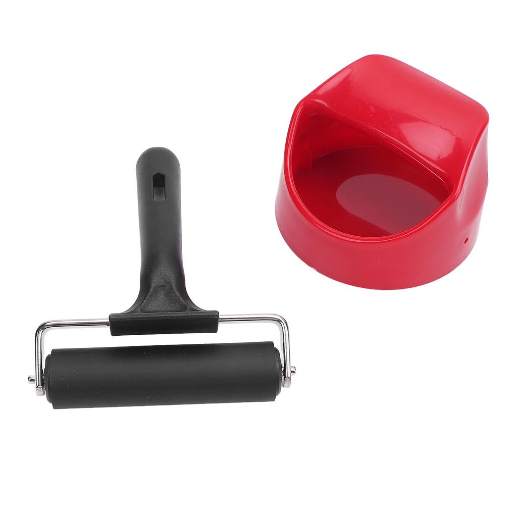 Printing Roller Metal Structure Plastic Handle Rubber Brayer Roller for Crafting Printing Inking Stamping