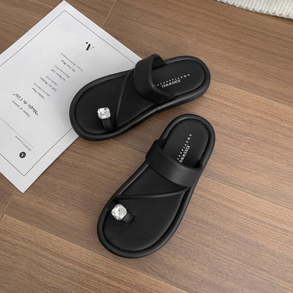 Fashion Beige Heeled Sandals Shoes House Slippers Platform Slides Slipers Women Black Rubber Flat 2025 Shoes Woman 2025 Slippers Flat Pa