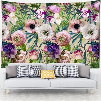 Vintage botaanilised lilled seinavaibad seinaripp Hipi Tapiz Boho magamistuba elutuba kodukaunistuse taustariie