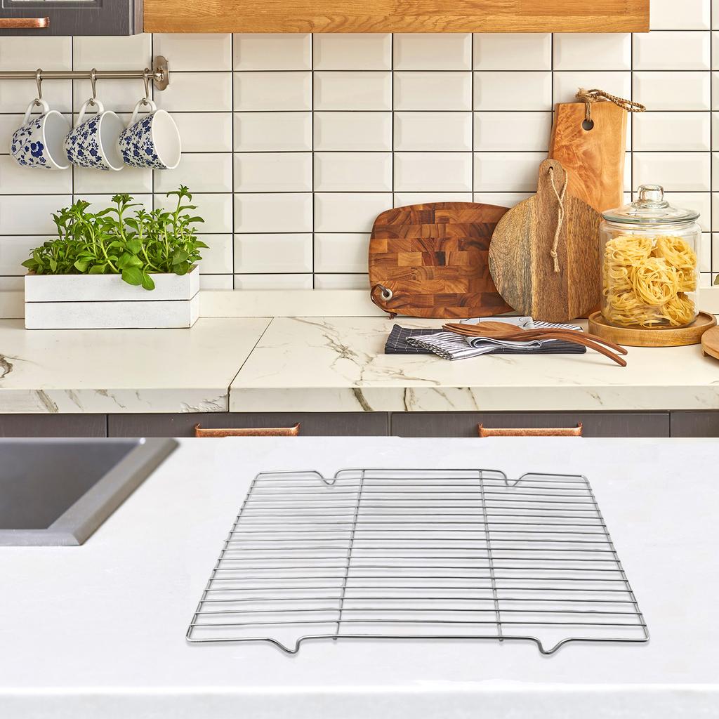 Grid Shaped Stainless Steel Grill Grilling Mesh Net for BBQ Parties