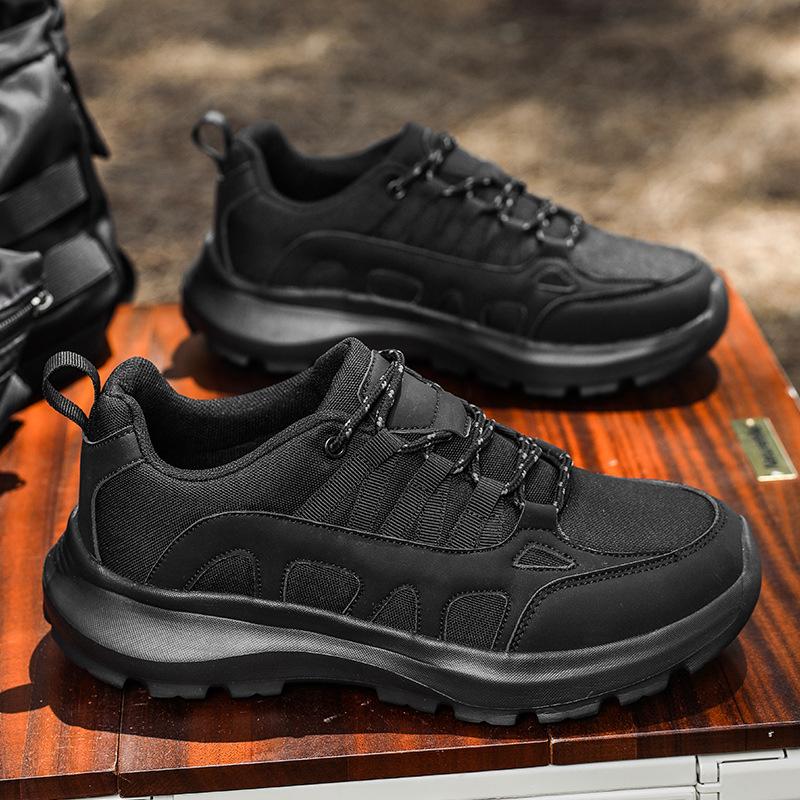 New autumn black platform-soled outdoor hiking shoes non-slip and wear-resistant lightweight hiking sports shoes travel shoes 39