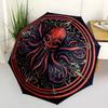 1pc Cthulhu Mandala Automatic Folding Umbrella Portable Collapsible Umbrella for All Seasons, 8-Rib Durable Construction, Perfect Gift