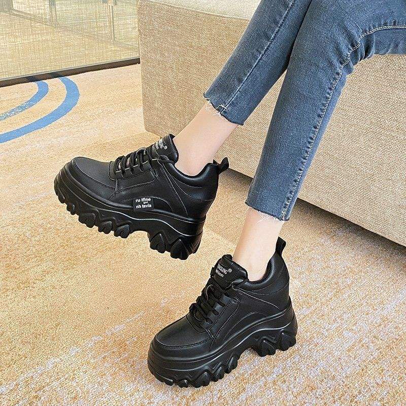 Platform dad shoes women's ins tide 2025 autumn and winter new Korean version versatile inner height increase 9cm casual sports shoes