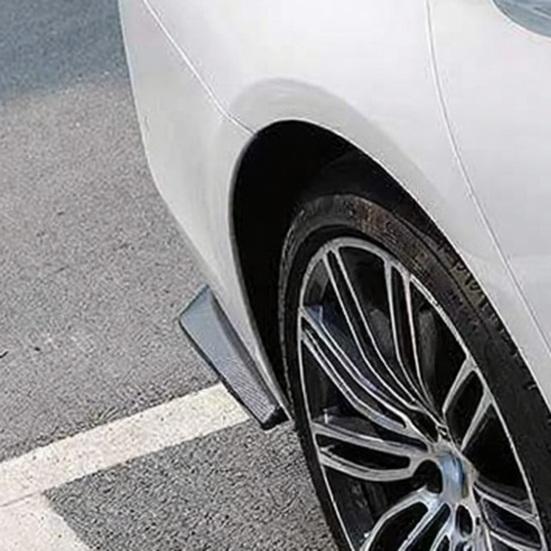 Universal Rear Bumper Lip Spoiler ABS Carbon Fiber Style Diffuser Easy Installation