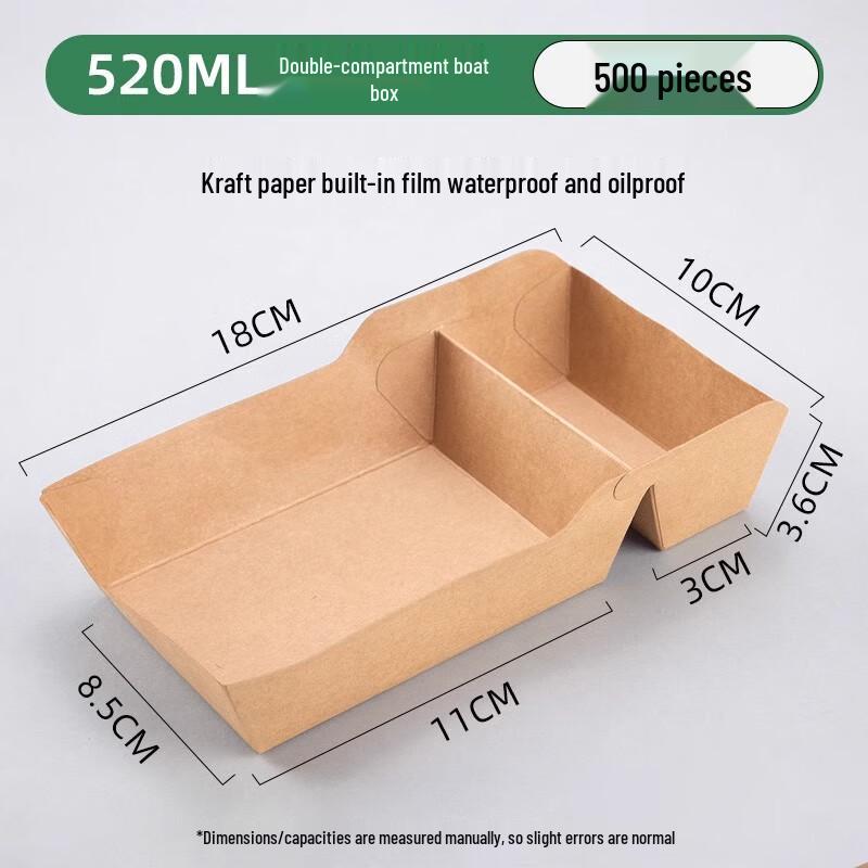 Kraft Paper Disposable Takeaway Boat Box
