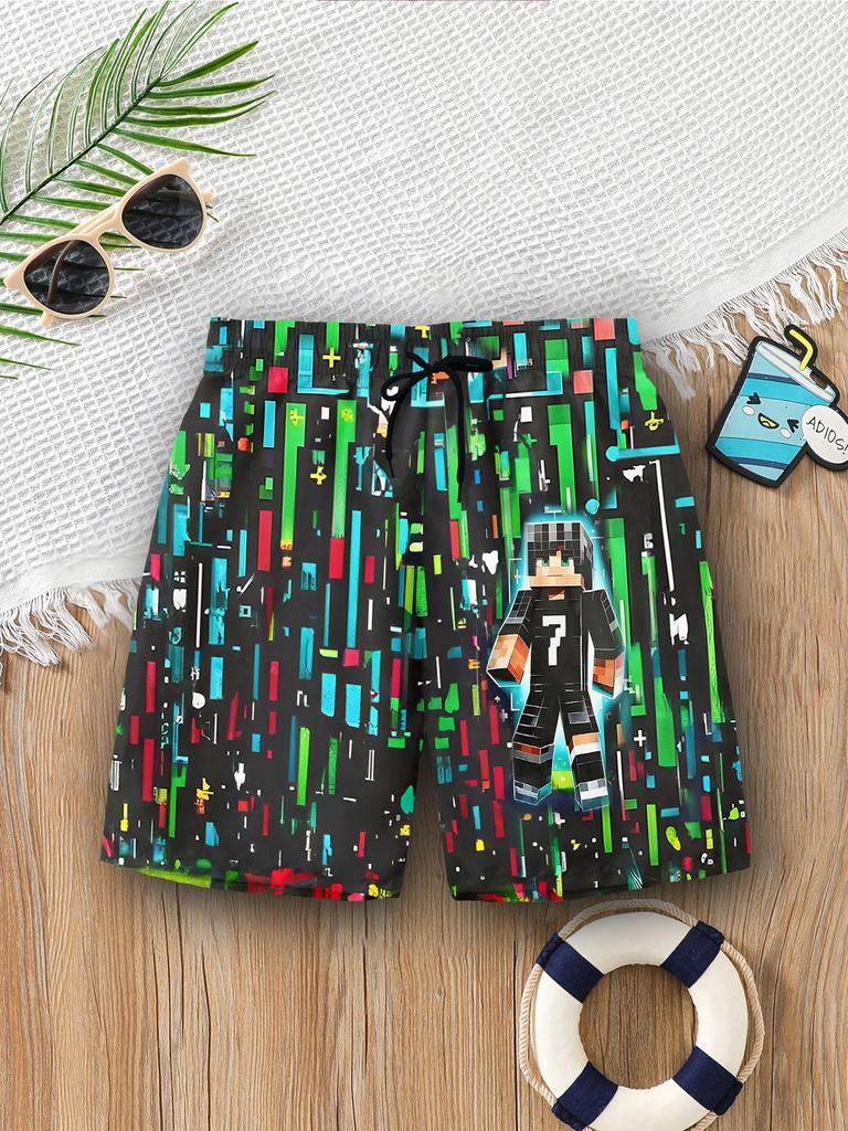 Children's Quick-Dry, Breathable Beach Pants: Loose-Fit with 3D Print for Summer and All Occasions.