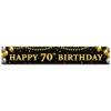Anniversary Party Banner Reusable Milestone Celebration Banner Happy 70th Birthday Banner Polyester Material For Outdoor