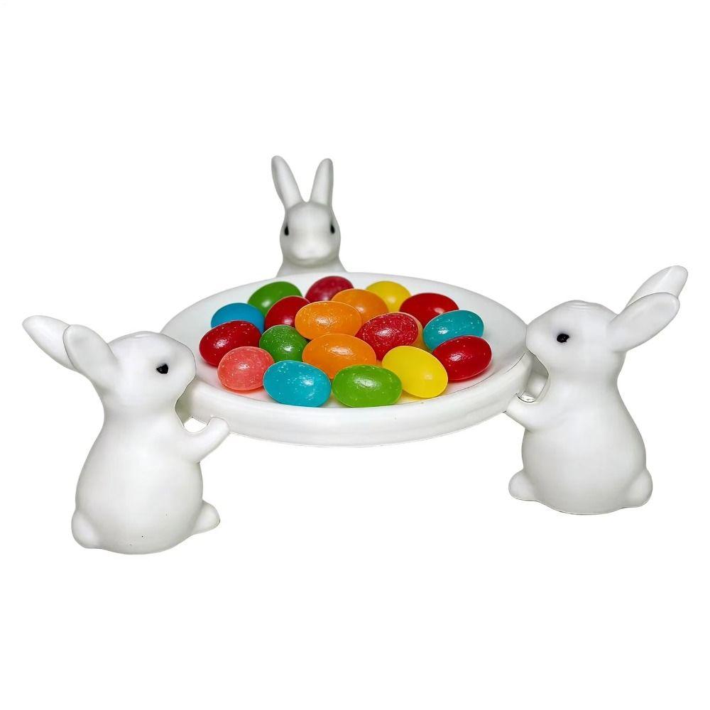 Table Desk Easter Bunny Cake Stand 3D Printed Bunny Jewelry Dish  Home Entryway