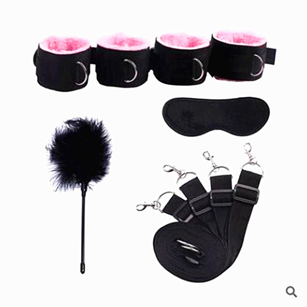 Bondage Gear Sets SM Slave Handcuff Leg Restraint Eyeblinder Teaser Sex Toy Kits Couple Adult Fetish Games Sex Bondage Toy