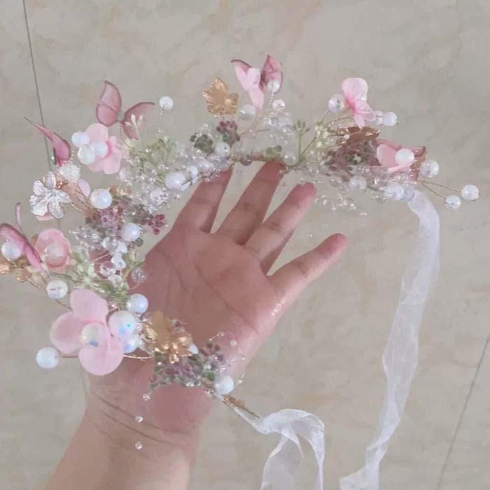 Beads Girls Garland Bohemia Style Flower Headdress Exquisite Wreath Headband  Hair Accessories