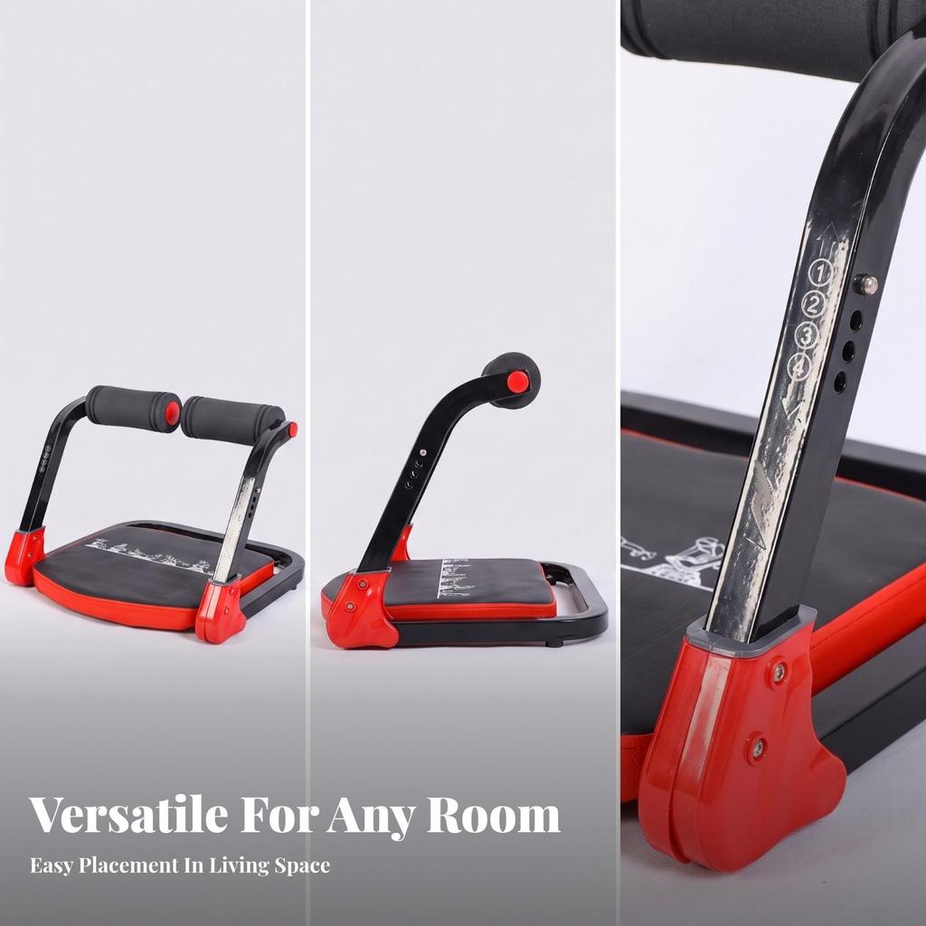 Compact Ab Midsection Workout | Space-Saving, Sit-up Exercise Equipment,