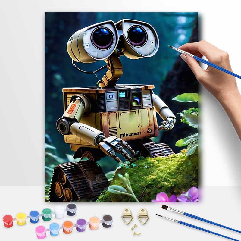 Disney WallE Robot Oil Art Painting Kit Home Wall Decor Handmade Gift for Room Living Space Creative Hobby Craft Modern Art DIY Artwork