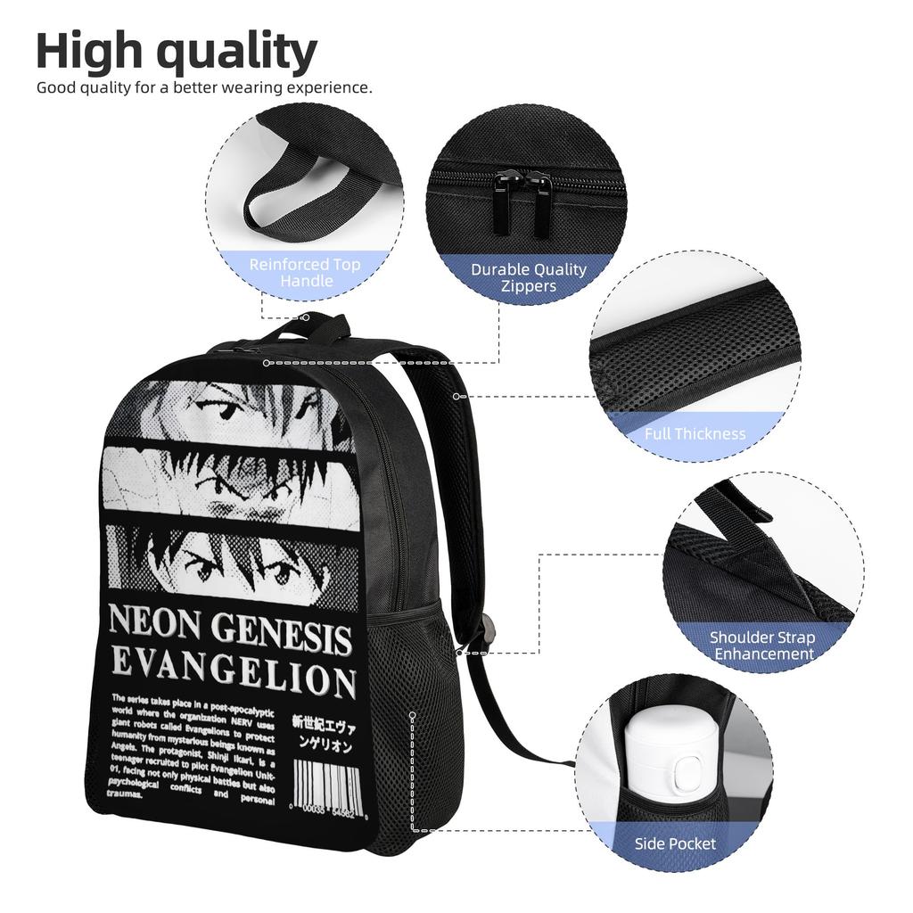 3D Printing EVA Evangelions  Backpacks for Boys Girls Manga School College Travel Bags Women Men Bookbag Fits 15 Inch Laptop