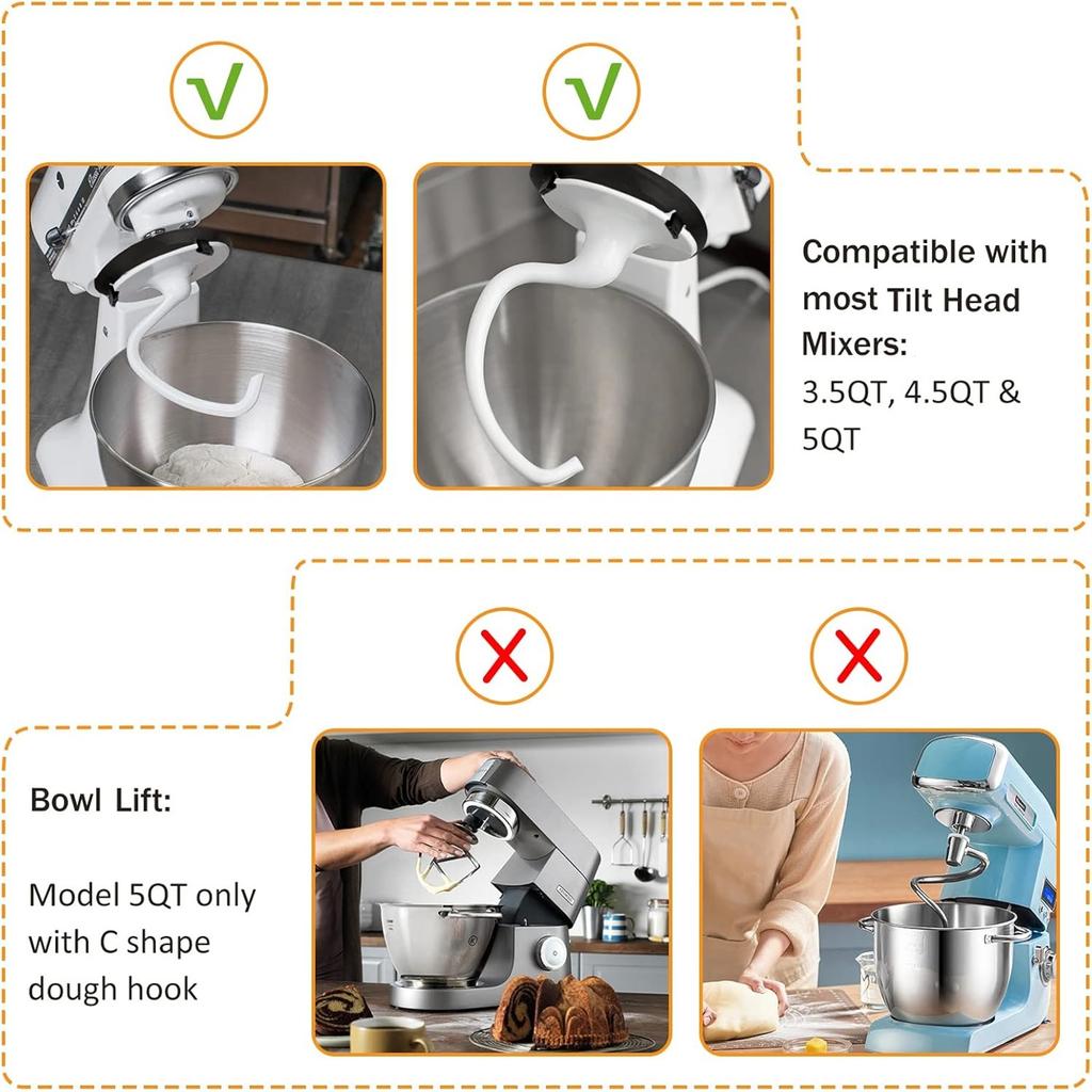 Coperchio Ciotola Mixer Coperchio Cucina Planetarie Ricambio Gancio Impasto Coperchio Protettivo Adatto per Miscelazione Pulita ed Efficiente
