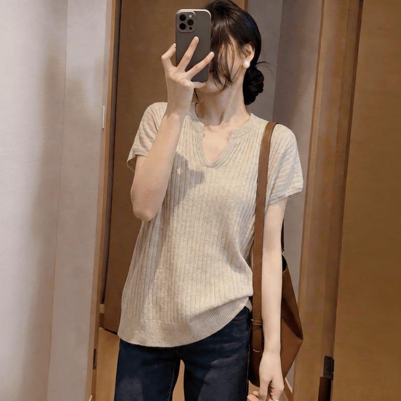 La Chapelle Women s 2026 Summer Short Sleeve Knit Top M