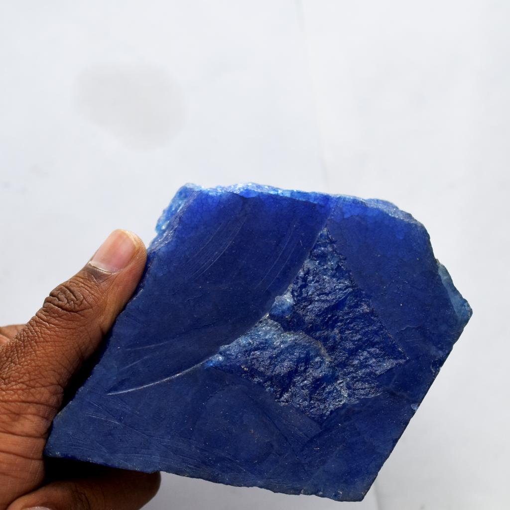 Natural Blue Sapphire Loose Gemstone Uncut Rough 1468.ct for Craft September Birthday Birthstone