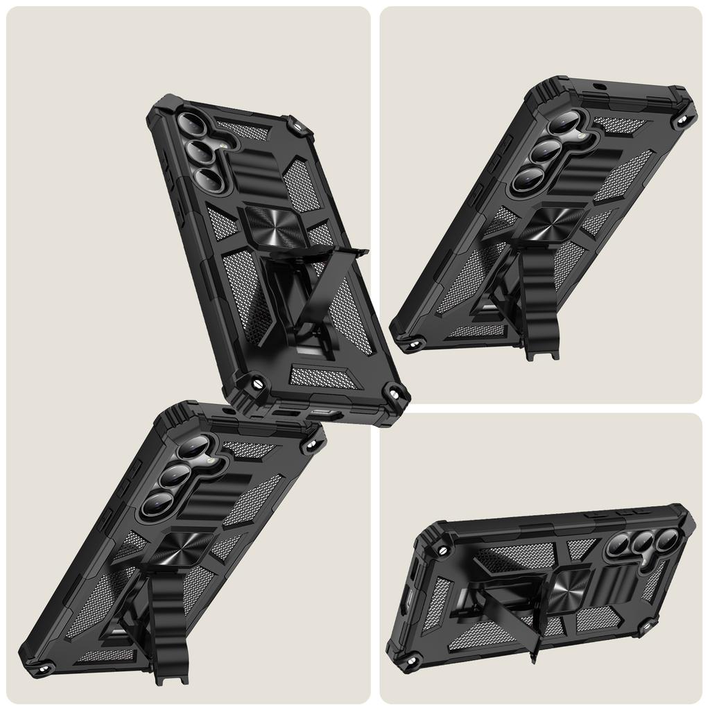 For Samsung Galaxy S24 FE Phone Case Kickstand Drop Protection PC+TPU Back Cover