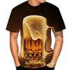 Sommerbestseller Kreatives Bier Muster 3D gedruckte coole modische und lustige T-Shirts Kinder T-Shirt Herren Hemden Damen T-Shirts