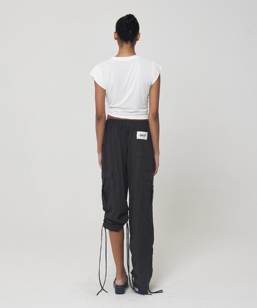 Meuameu Shirring Cargo Banding Pants