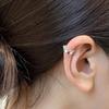 ANENJERY French Retro Romantic Crown Shaped Clip Earrings for Women New Style Trendy Jewelry Wedding Party Jewelry Accessory