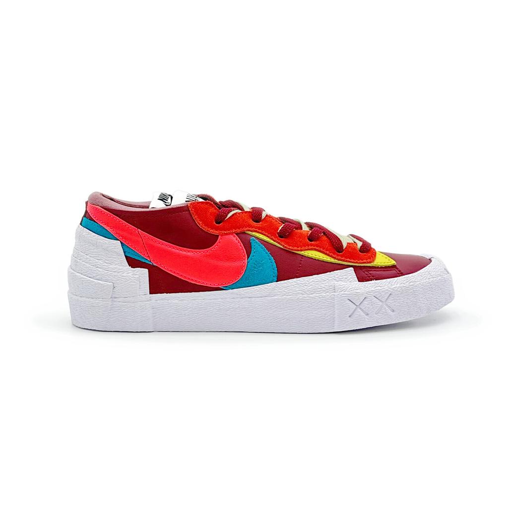 DM7901-600 KAWS sacai Nike Blazer Low Team Red White Maroon Pink Blue (Men's)