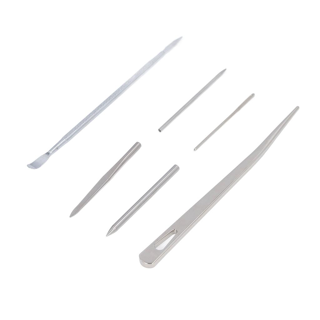 6PCS Paracord Stitching Set Stainless Steel Lacing Needles Smoothing Tool for DIY Paracord Work Leather Weaving