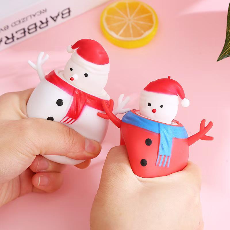 

Cartoon Decompression Santa & Snowman Squeeze Cup: Creative Prank Music Toy