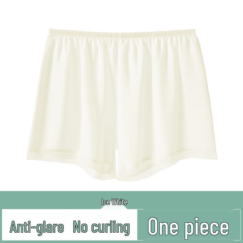 Women's Sheer Ice Silk Safety Shorts - Lightweight, No Roll, Three-Quarter Length, Wear Inside or Outside
