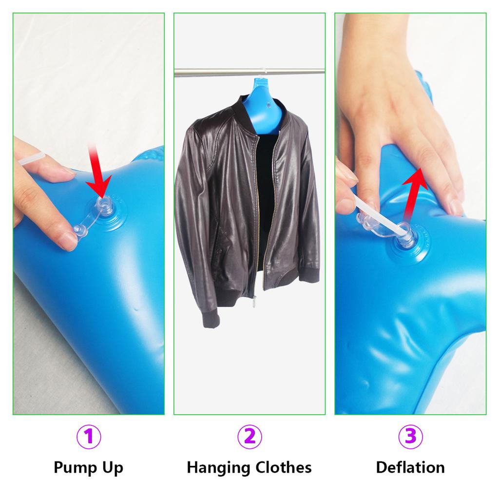 5Pcs Hanger Non Portable Inflatable Rack PVC Foldable Coat Holder